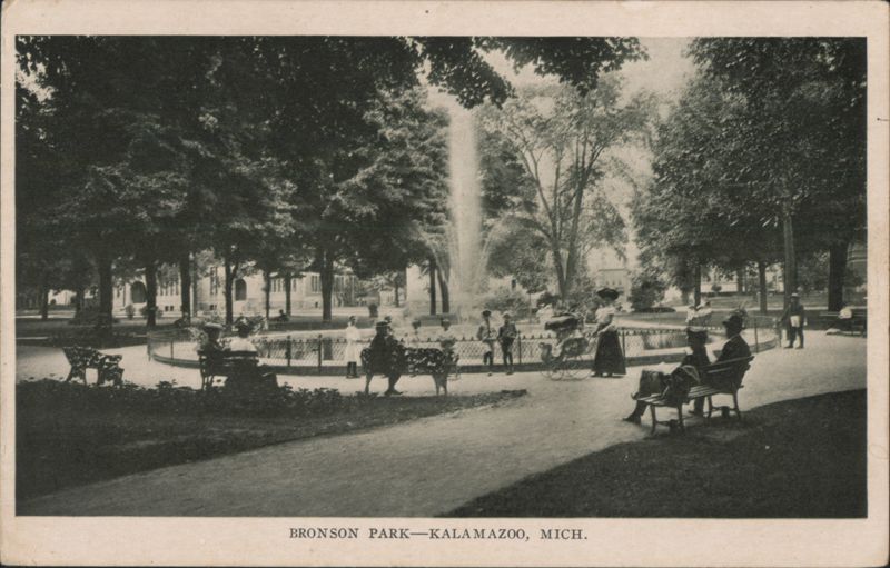 Bronson Park with Central Fountain Kalamazoo Michigan