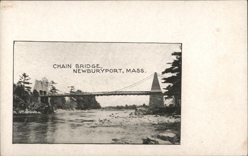Chain Bridge over the Merrimack River Newburyport Massachusetts