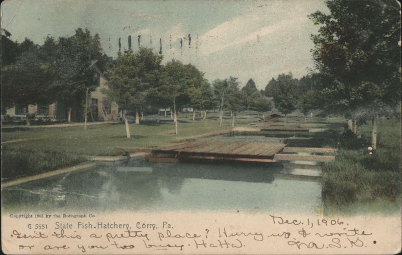 State Fish Hatchery Ponds and Grounds Corry Pennsylvania