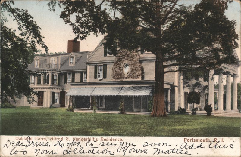 Oakland Farm, Alfred G. Vanderbilt's Residence Portsmouth Rhode Island