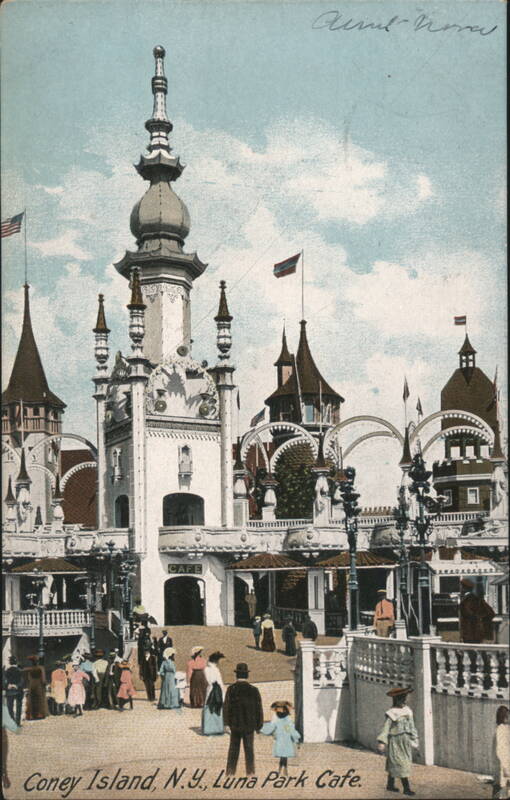 Luna Park Cafe with Ornate Spire