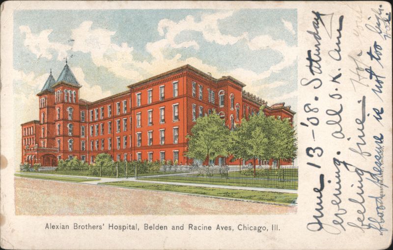 Alexian Brothers' Hospital, Belden and Racine Avenues