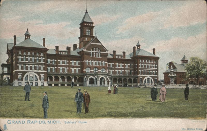 Soldiers' Home with Central Tower and Lawn