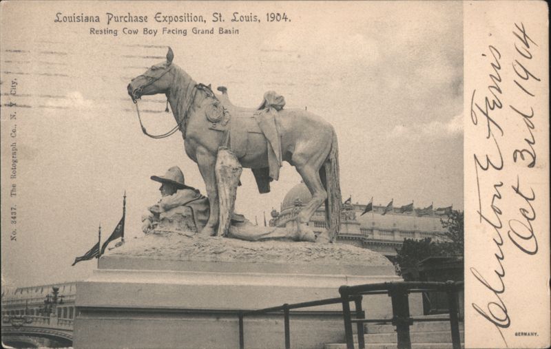 Resting Cow Boy Statue, Louisiana Purchase Exposition
