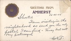 Greetings From Amherst Postcard
