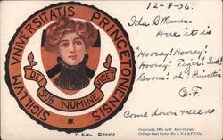 Princeton University Seal, F. Earl Christy Art Postcard