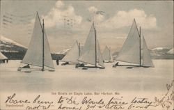 Ice Boats on Eagle Lake Postcard