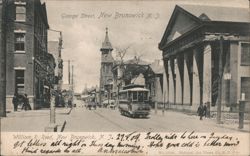 George Street Trolley, New Brunswick Postcard