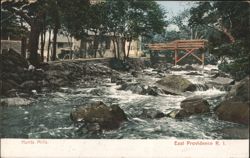 Hunts Mills with Wooden Bridge Postcard