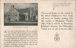 Roycroft Library & Elbert Hubbard Lecture, East Aurora Postcard
