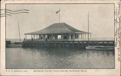 Monroe Yacht Club House Postcard
