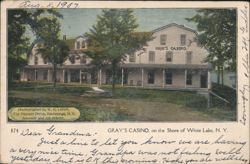 Gray's Casino, White Lake Postcard