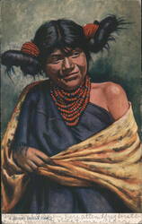 Mogui Indian Girl Postcard