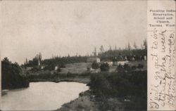 Puyallup Indian Reservation School and Church Postcard