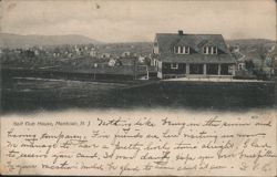 Golf Club House and Surrounding Landscape Postcard