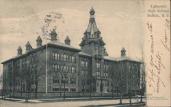 Lafayette High School with Central Tower Postcard
