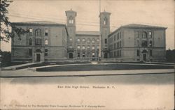 East Side High School with Twin Towers Postcard