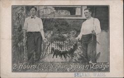 Men with Large String of Fish near Sylvan Lodge Postcard