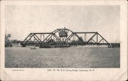 R. W. & O. Railroad Swing Bridge Postcard