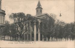 Court House with Columned Portico and Cupola Postcard