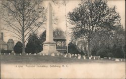 National Cemetery Monument and Gazebo Postcard