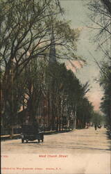 West Church Street and Church Spire Postcard