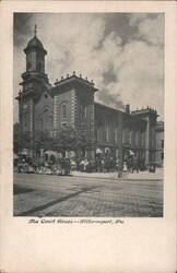 Lycoming County Court House with Clock Tower Postcard