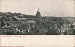 Aerial View Facing Northwest with Church Spire Postcard