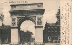 Washington Arch with Fifth Avenue View Postcard