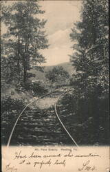 Mt. Penn Gravity Railroad Tracks Postcard