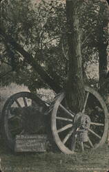 Civil War Gun Carriage Relic, Fort Delaware Postcard