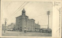 Edison Hotel with Corner Tower and Cupola Postcard