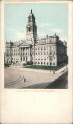 County Building with Tower and Golden Dome Postcard