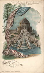 Festival Hall and Central Cascades, 1904 World's Fair Postcard