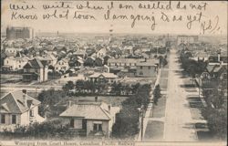 Winnipeg View from Court House, Canadian Pacific Railway Postcard