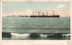 Outward Bound Passing Boston Light Postcard