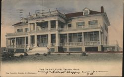 The Yacht Club Building with Large Columned Porch Postcard