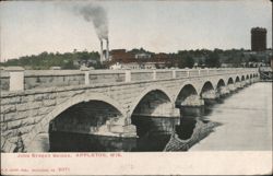 John Street Bridge and Industrial Skyline Postcard