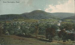 Scenic Landscape View of Town and Mountains Postcard