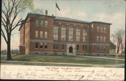 High School Building with Arched Windows Postcard