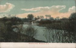 Sanquoit Creek with Bridge and House Postcard
