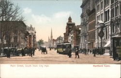 Main Street, South from City Hall Postcard