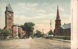 City Hall and First Methodist Church Postcard