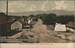 Warners Hot Springs Street Scene and Cottages Postcard
