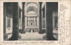 Interior of State Capitol with Marble Columns Postcard