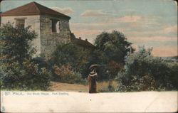 Old Block House at Fort Snelling Postcard