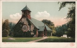 Saint Andrews-by-the-Sea Stone Church with Rose Window Postcard