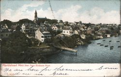 View from Rockmere Point with Harbor and Church Postcard
