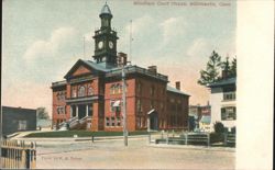 Windham Court House with Clock Tower Postcard