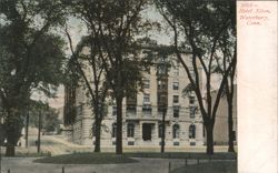 Hotel Elton and Surrounding Park Trees Postcard